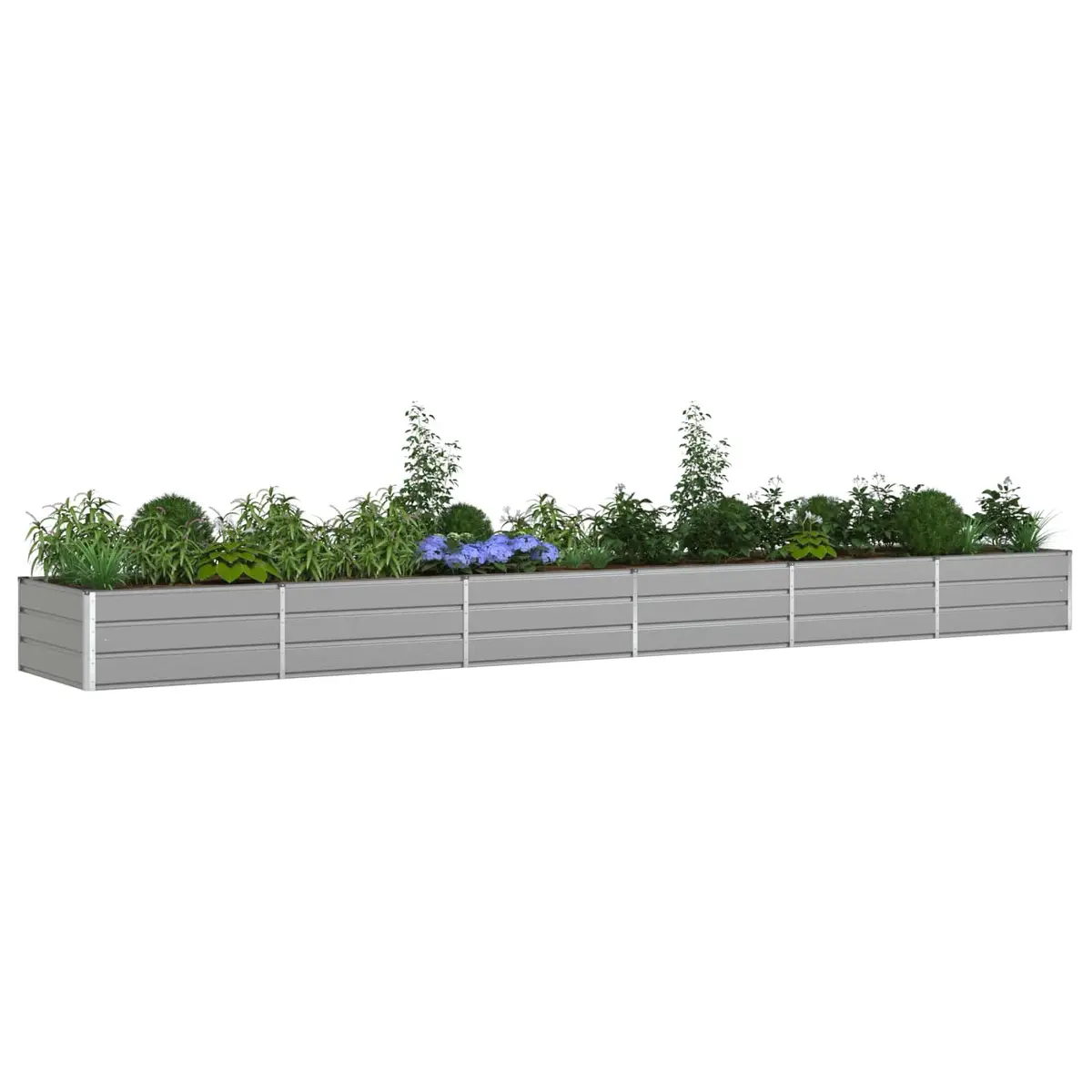 Galvanised Steel Garden Planter Outdoor Patio 580x100x45cm