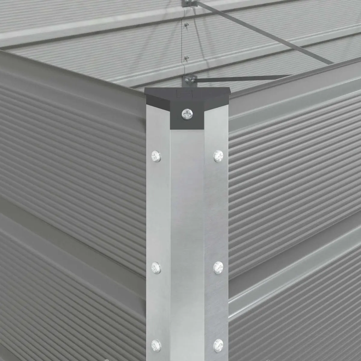 Galvanised Steel Garden Planter Outdoor Patio 580x100x45cm