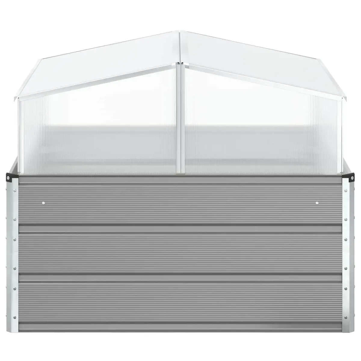 Steel Planter Outdoor Garden Light Grey 100 x 100 x 77 cm
