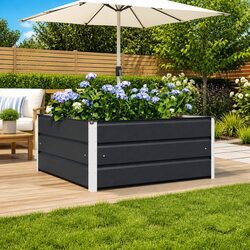 Steel Planter Dimensions: 100 x 100 x 45 cm, Anthracite Color