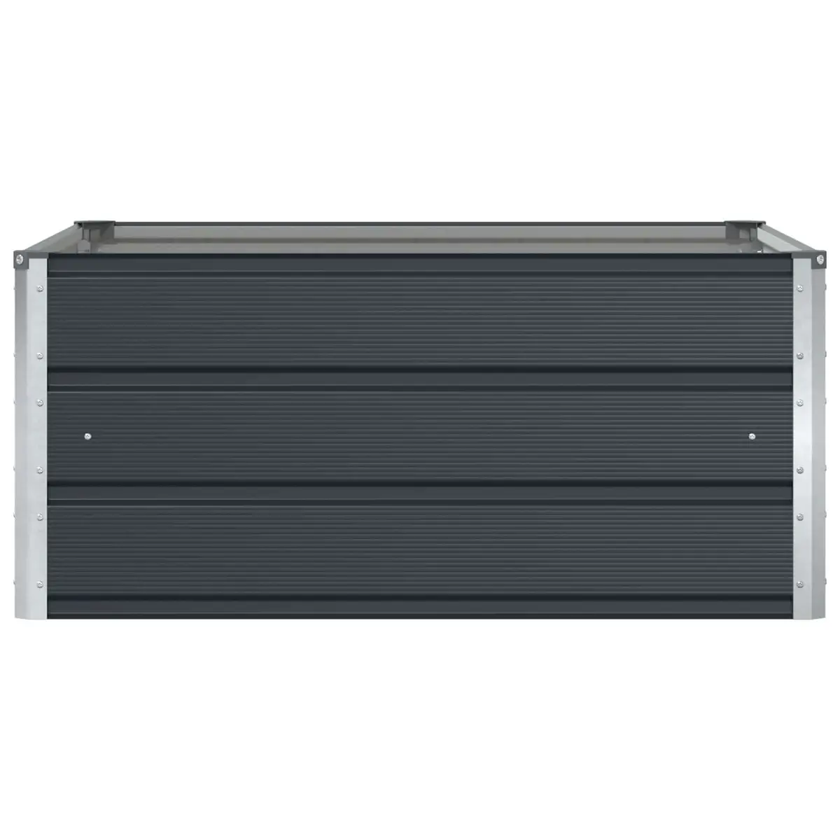 Steel Planter for Outdoor Garden Large Anthracite Decorative Container 100x100x45cm