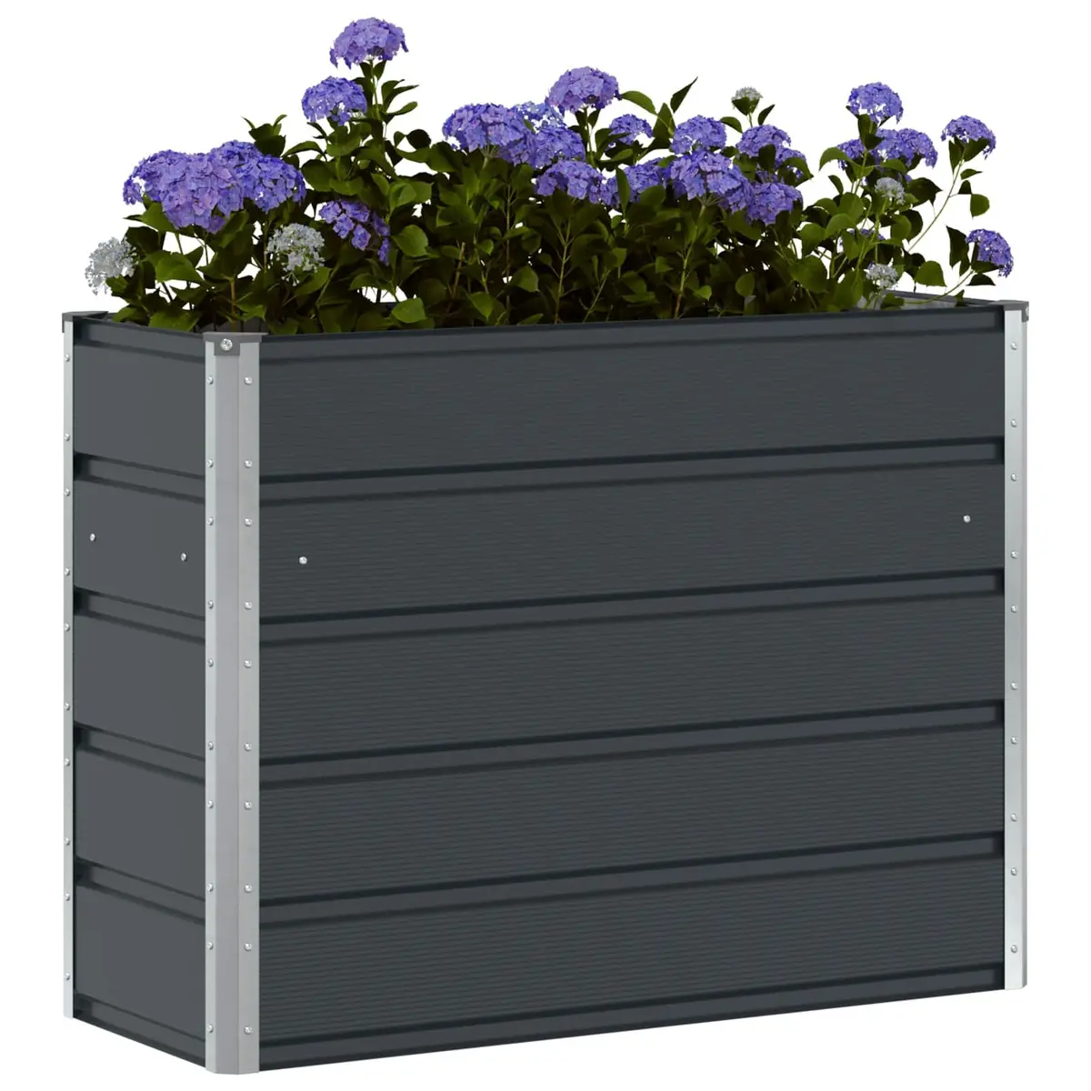 Steel Planter Anthracite Indoor Outdoor 100 x 40 x 75 cm