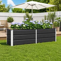 Steel Planter Dimensions: 160 x 40 x 45 cm, Anthracite