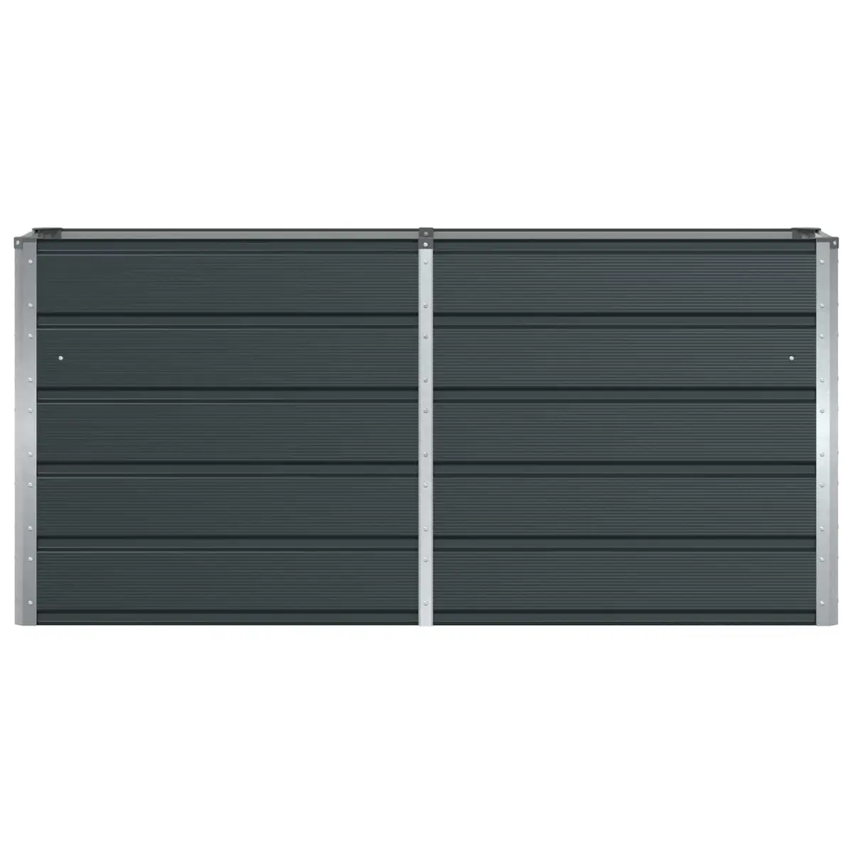Steel Planter Indoor Outdoor Anthracite 160 x 40 x 75 cm