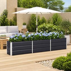 Specifications for Steel Garden Planter Anthracite 240x40x45cm
