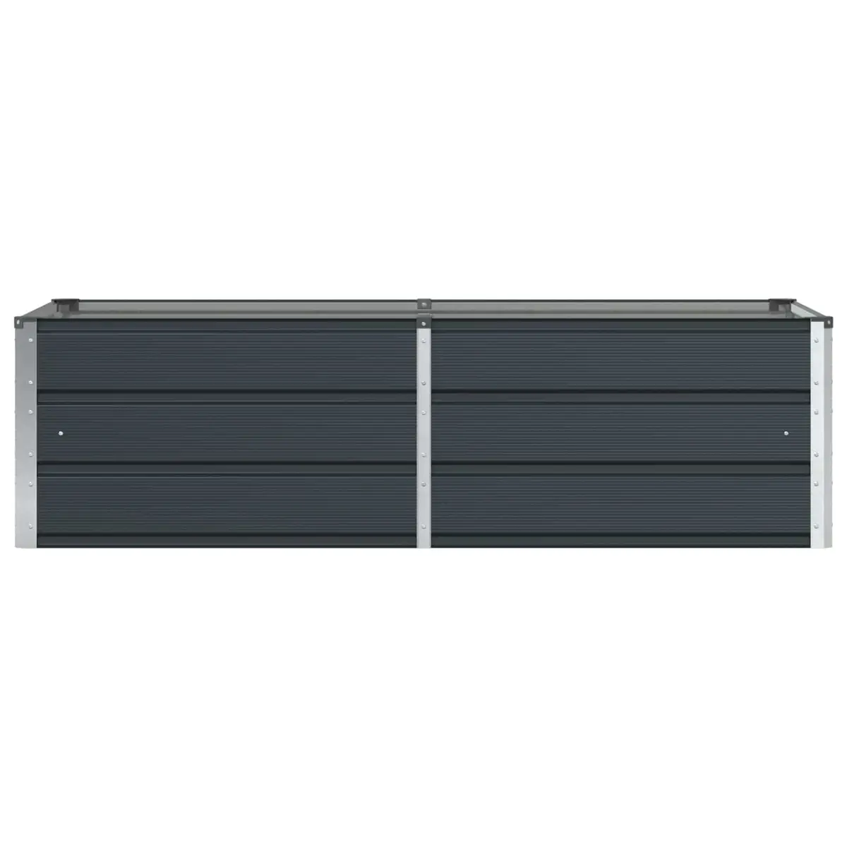 Steel Planter Anthracite Modern Garden Container 160 x 80 x 45 cm Outdoor Indoor