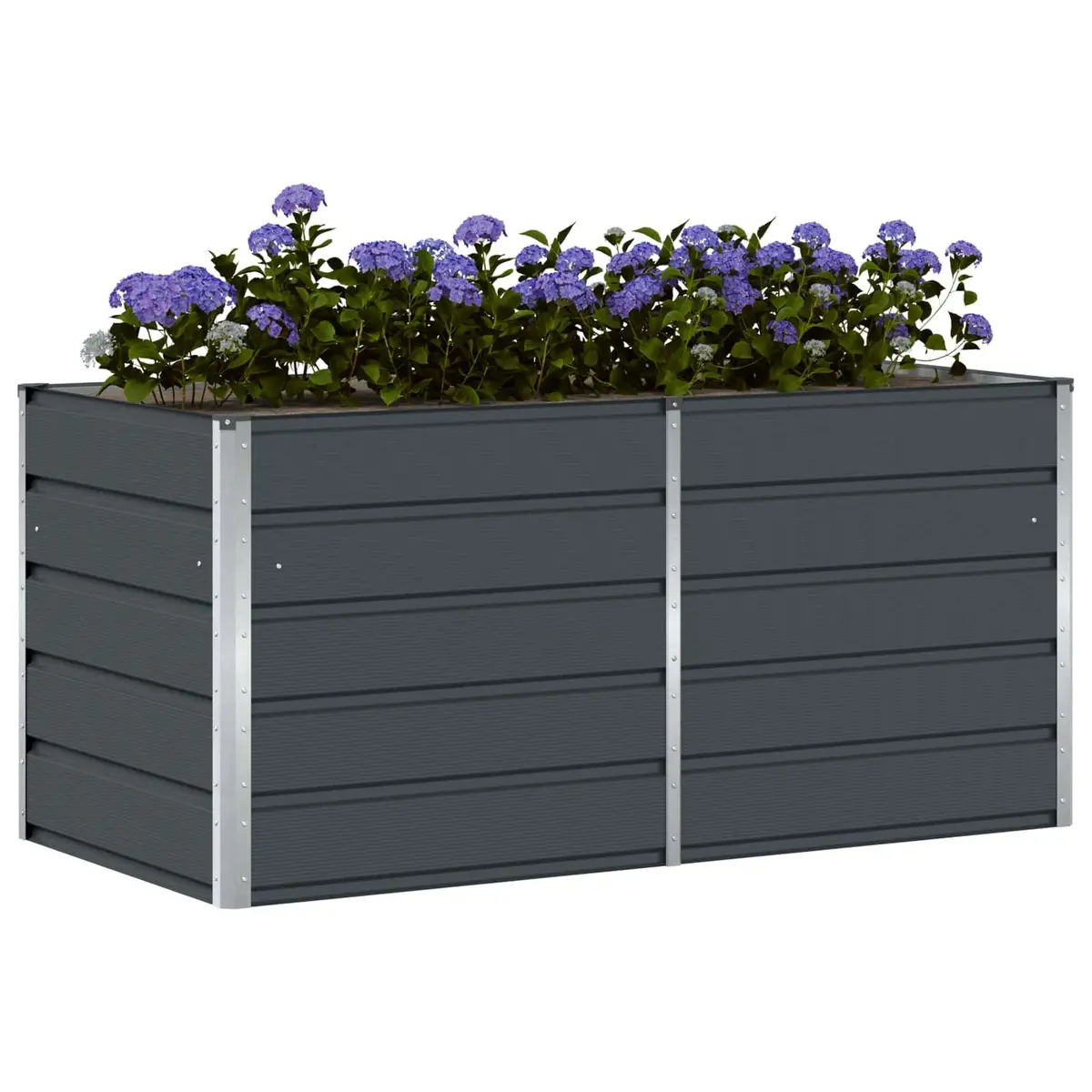 Steel Planter Indoor Outdoor 160 x 80 x 75 cm Anthracite Modern Garden Pot