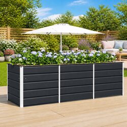 Specifications of Anthracite Steel Planter 240x80x75cm