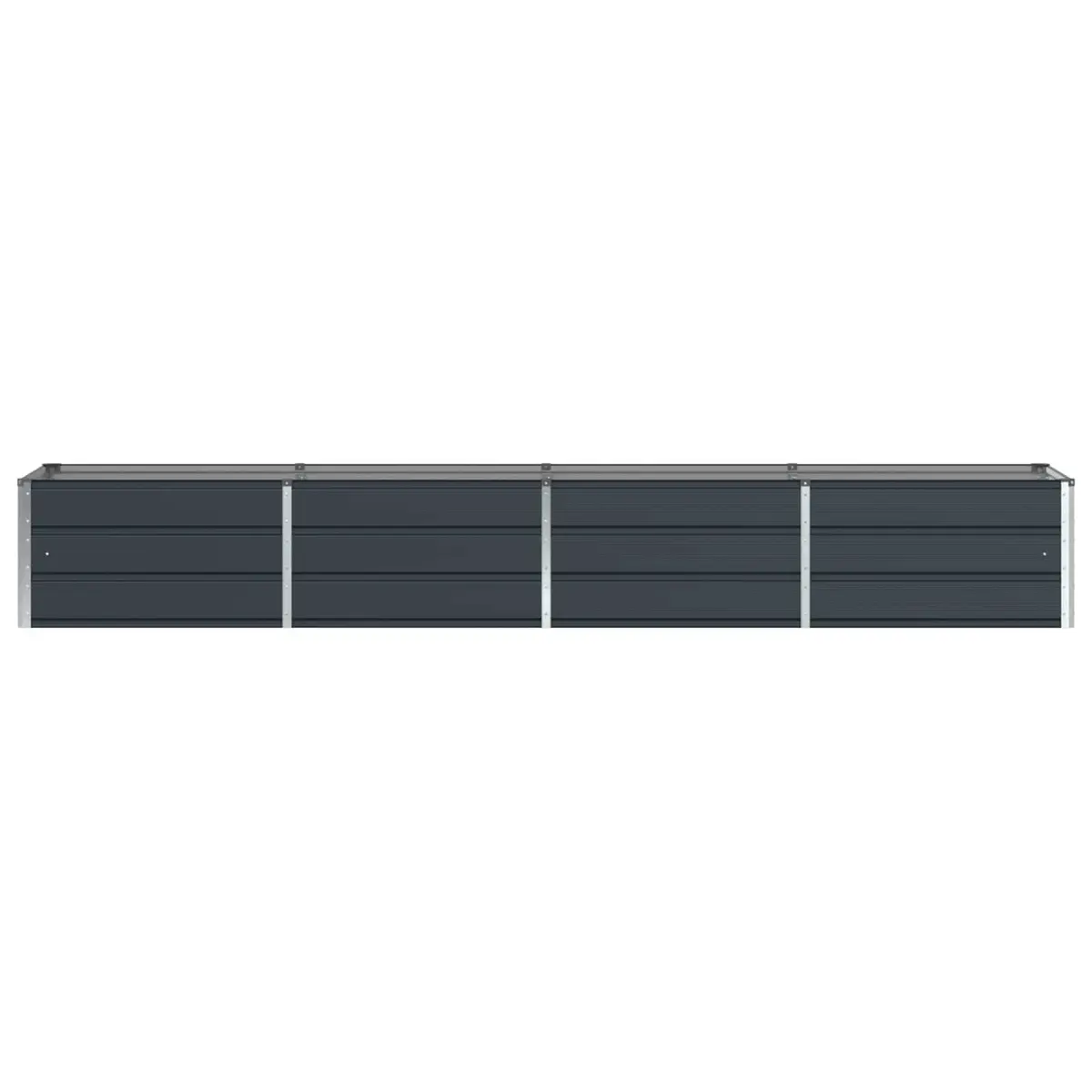 Modern Steel Planter Anthracite 320 x 80 x 45 cm Garden Terrace Indoor Outdoor