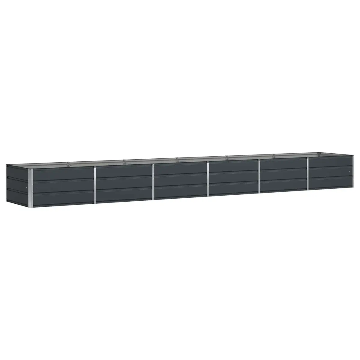 Large Steel Planter Anthracite 480x80x45cm Garden Outdoor Indoor Plant Container