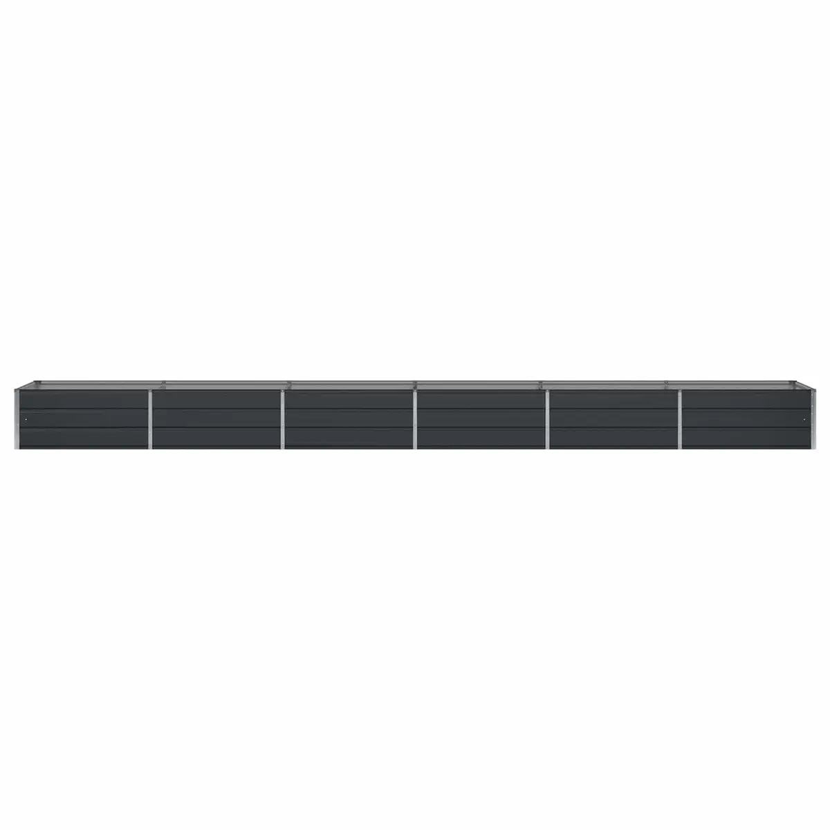Anthracite Steel and Plastic Planter, 600x80x45cm