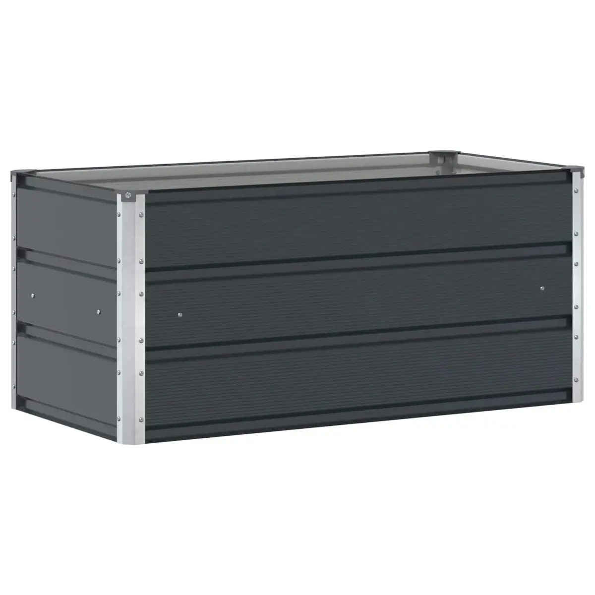 Anthracite Steel Planter 100 x 50 x 45 cm