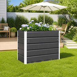 Specifications of Anthracite Galvanised Steel Planter 100 x 50 x 75 cm