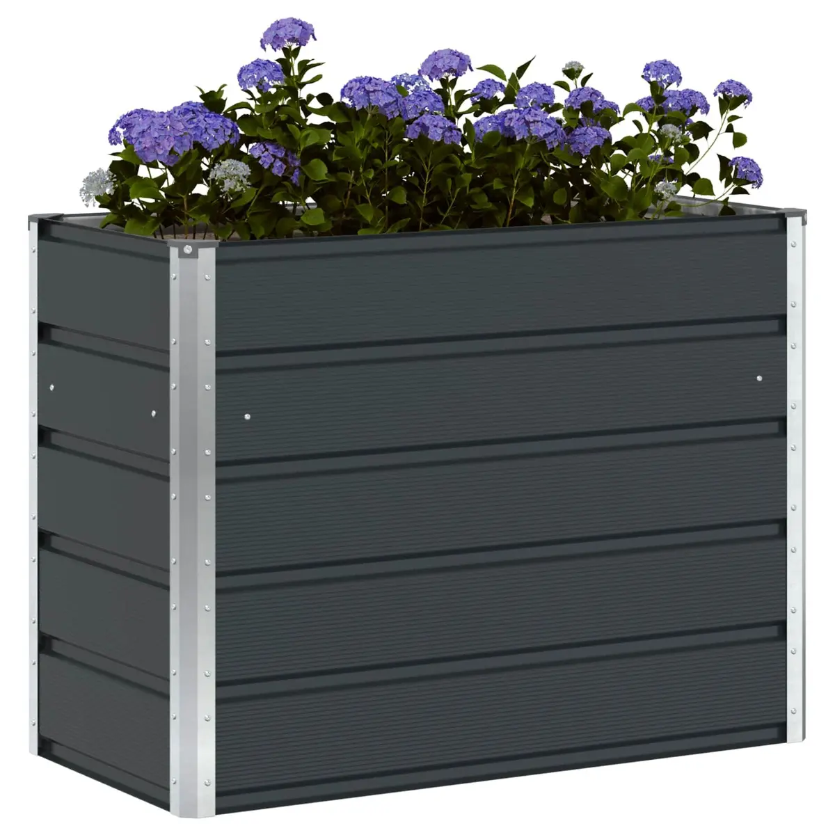 Galvanised Steel Planter Garden Outdoor 100 x 50 x 75 cm