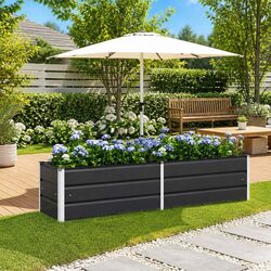Specifications of Steel Planter Anthracite 195 x 50 x 45 cm
