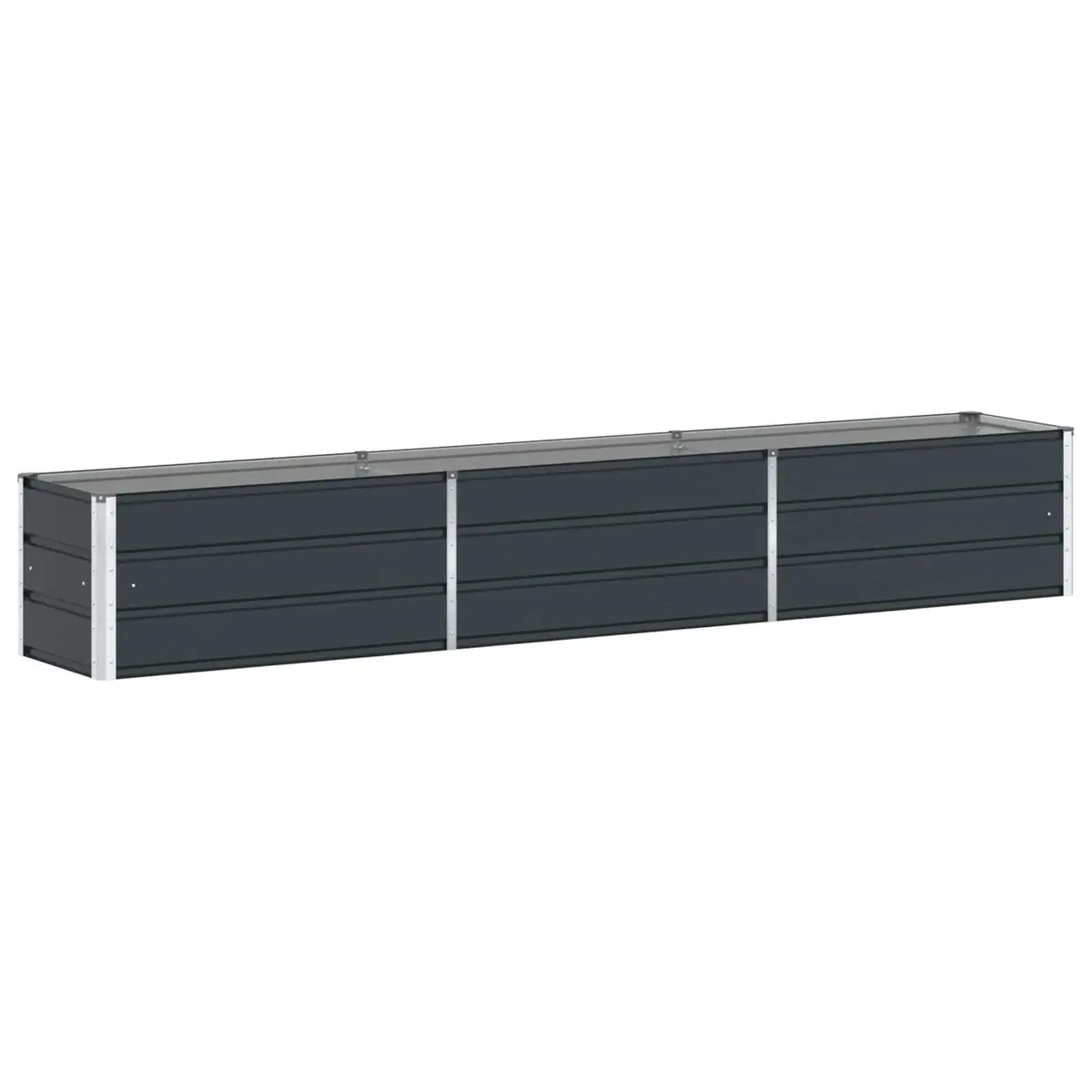 Steel Planter for Garden Outdoor 290 x 50 x 45 cm Galvanised Anthracite