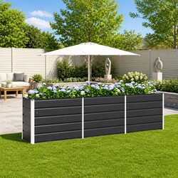 Steel Planter Specifications: Anthracite 290 x 50 x 75 cm