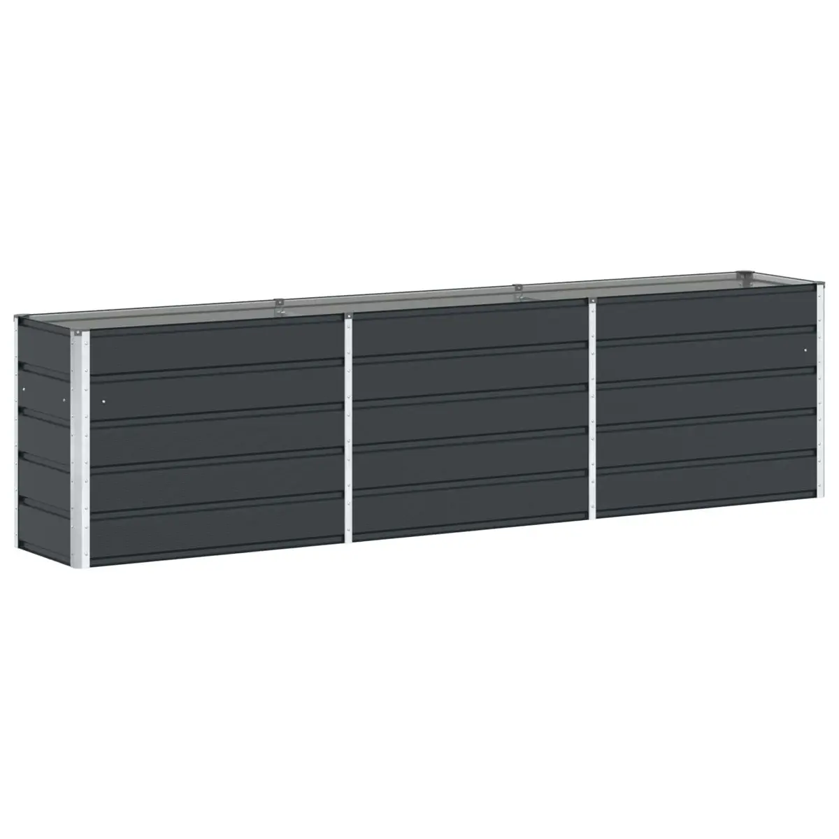 Steel Planter for Garden Outdoor 290 x 50 x 75 cm Galvanised Anthracite
