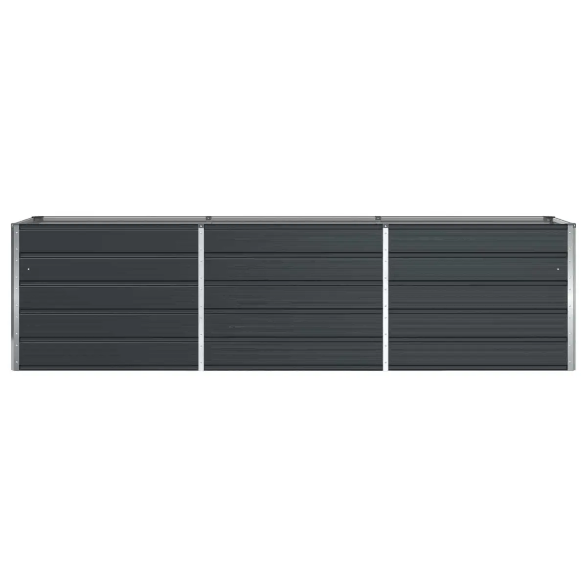Steel Planter for Garden Outdoor 290 x 50 x 75 cm Galvanised Anthracite