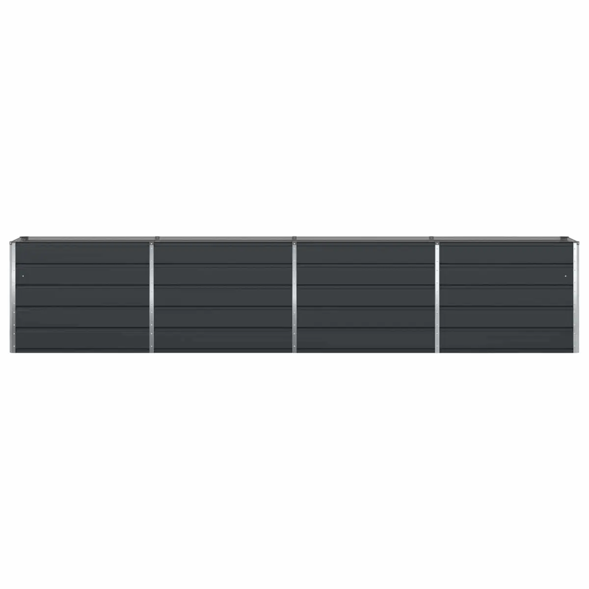 Steel Planter Anthracite 385 x 50 x 75 cm Garden Terrace Outdoor Raised Bed