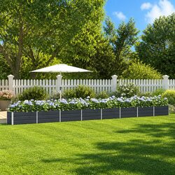Steel Planter Specifications: 770 x 50 x 45 cm in Anthracite