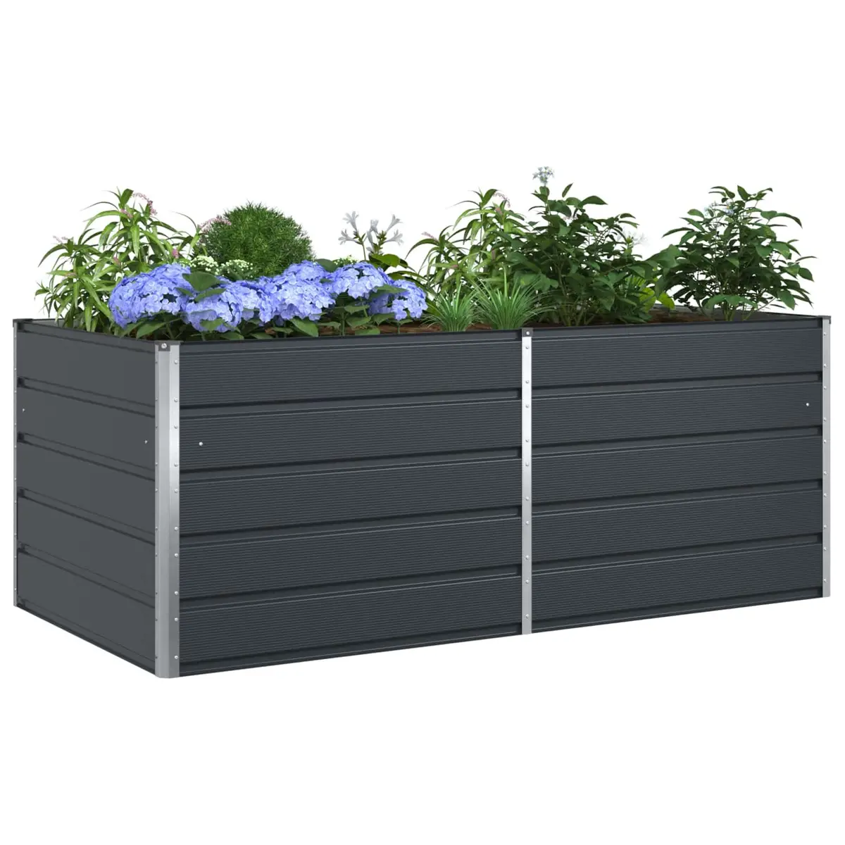 Large Anthracite Steel Planter