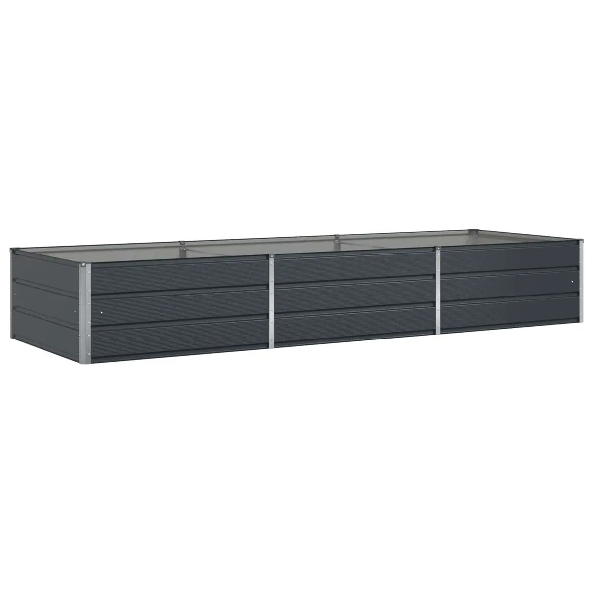 Large Steel Planter for Outdoor Garden 290 x 100 x 45 cm Anthracite