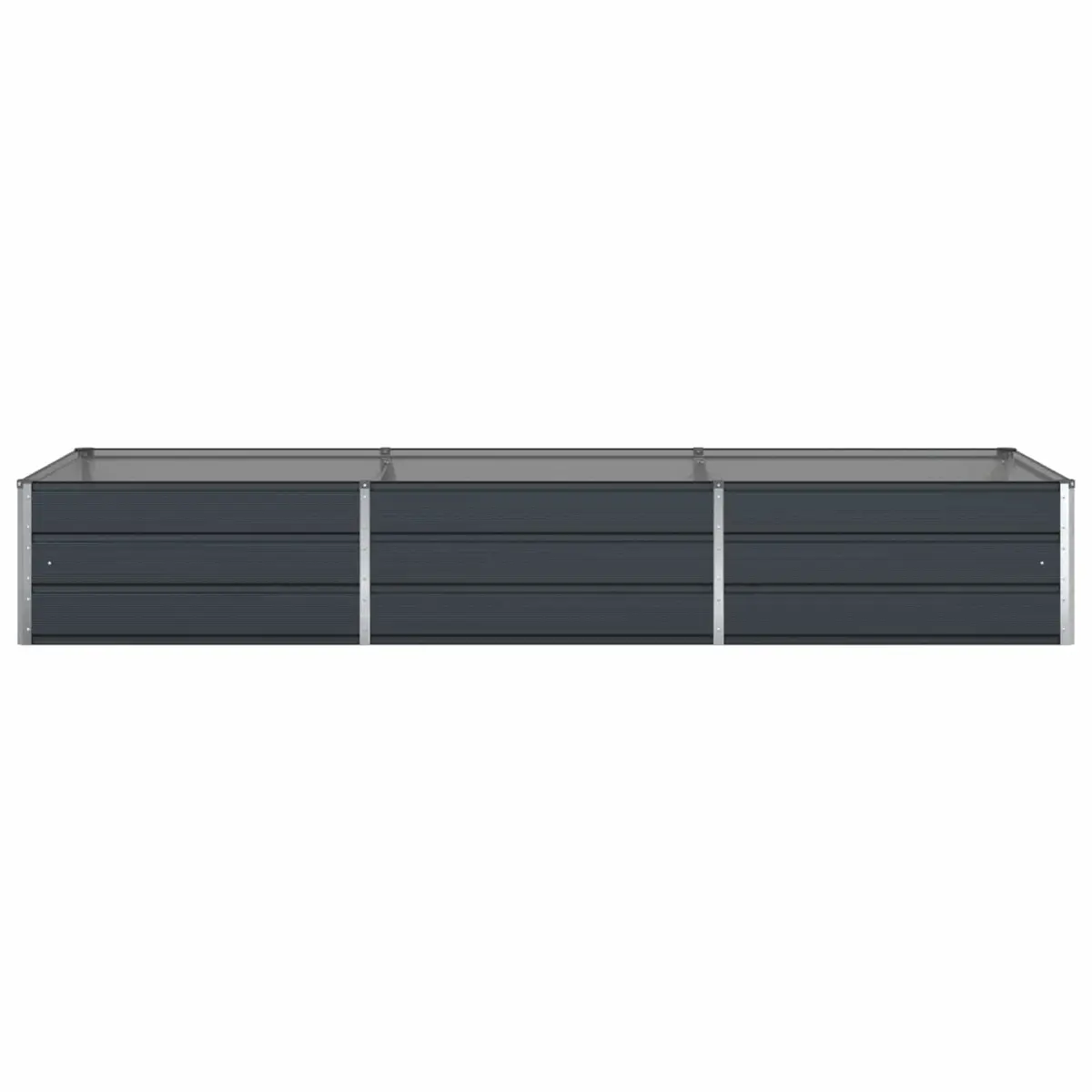 Large Steel Planter for Outdoor Garden 290 x 100 x 45 cm Anthracite