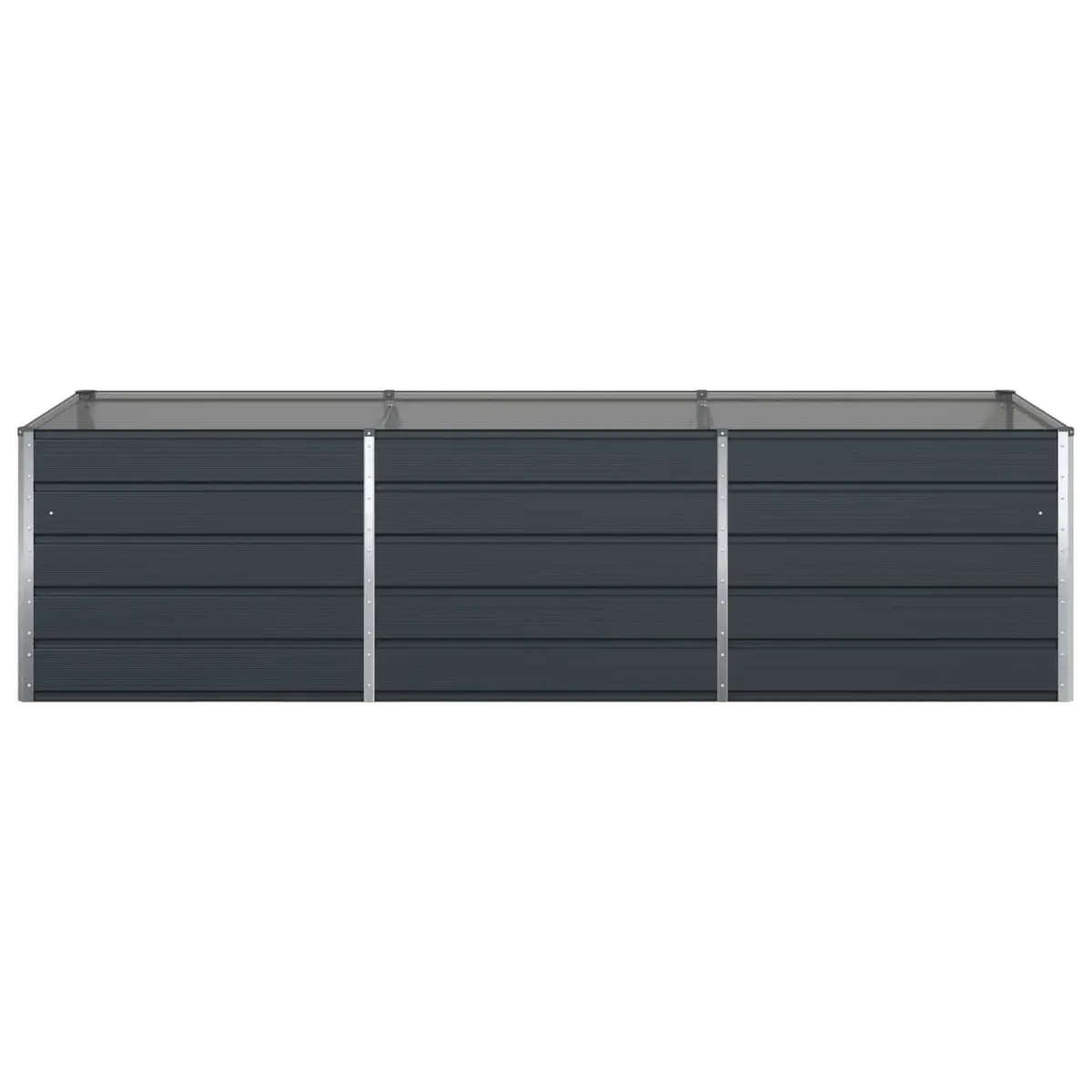 Steel Planter Outdoor Garden Patio Anthracite 290 x 100 x 75 cm Galvanised