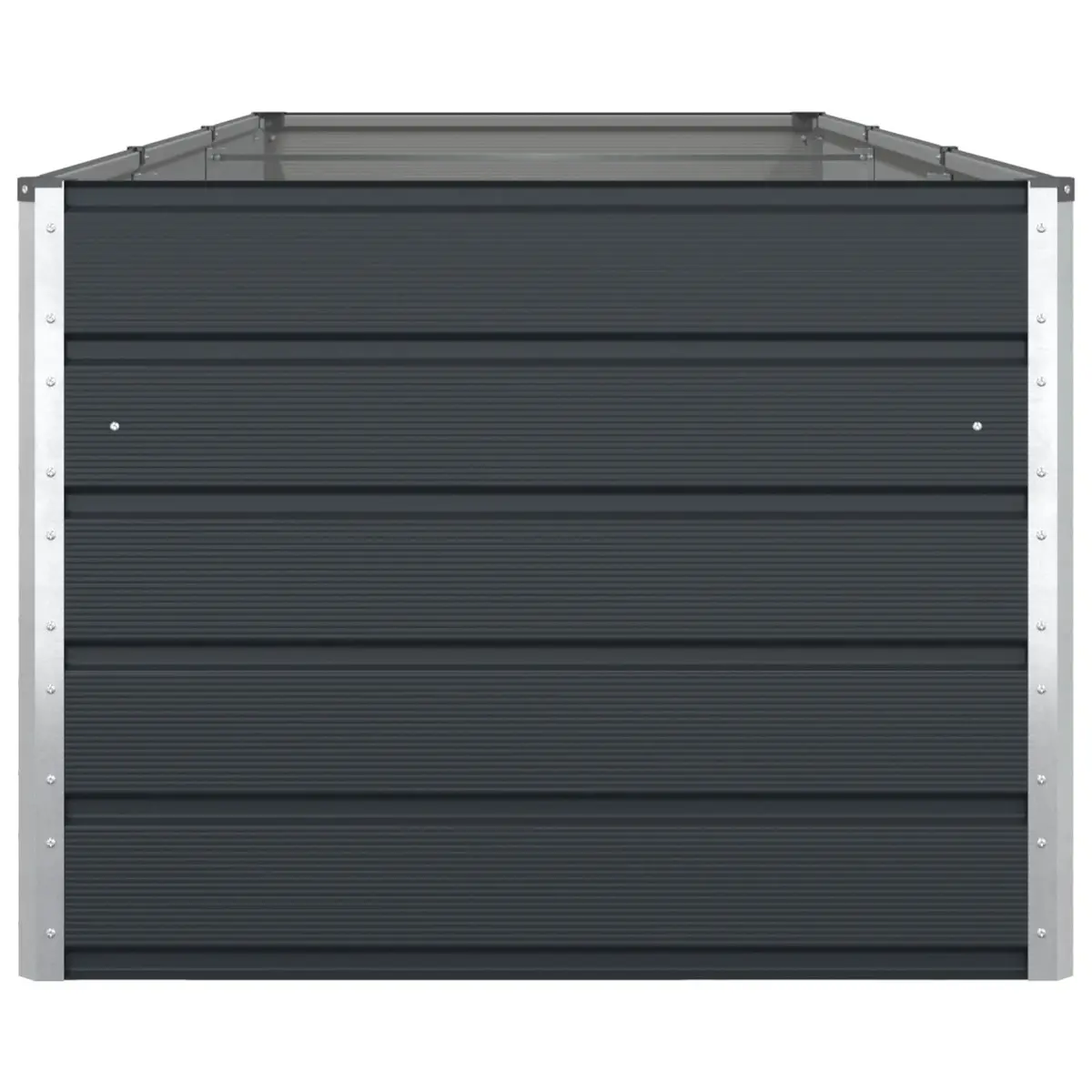 Steel Planter Outdoor Garden Patio Anthracite 290 x 100 x 75 cm Galvanised