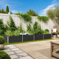 Large Steel Planter Specifications: 385 x 100 x 45 cm in Anthracite