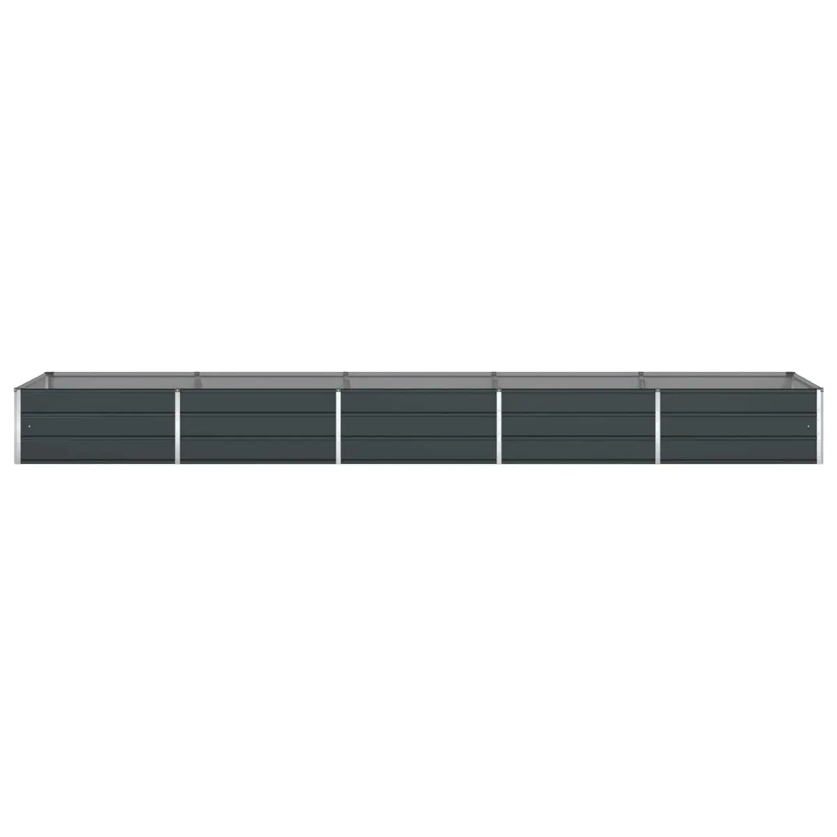 Steel Planter Anthracite 480 x 100 x 45 cm Galvanised Outdoor Garden Pot Box
