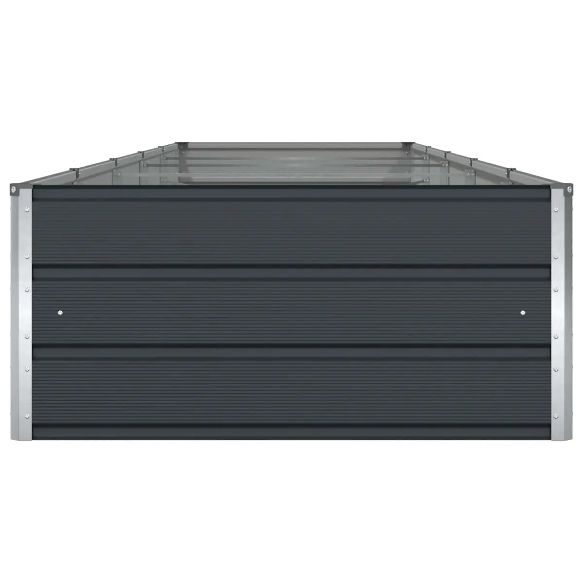 Steel Planter Anthracite 480 x 100 x 45 cm Galvanised Outdoor Garden Pot Box