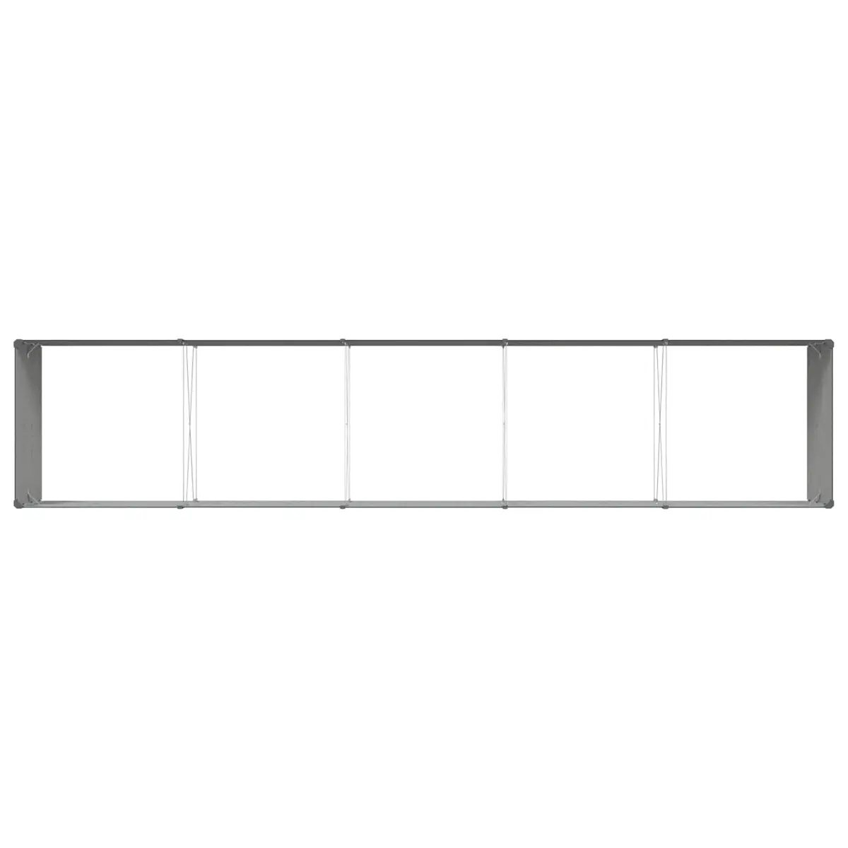 Steel Planter Anthracite 480 x 100 x 45 cm Galvanised Outdoor Garden Pot Box