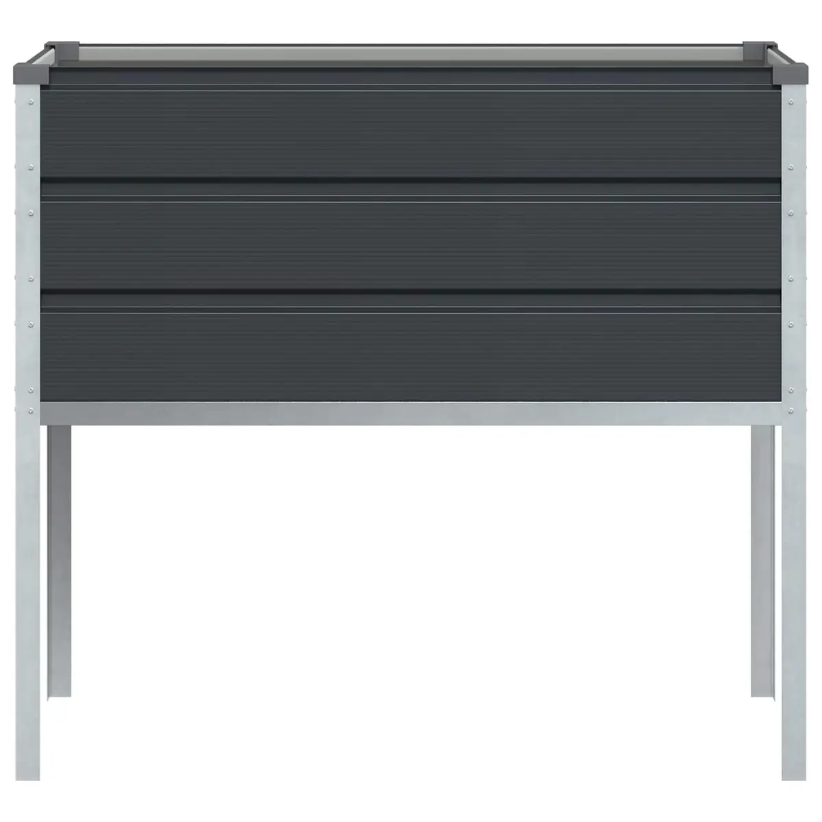High Foot Planter Outdoor 100 x 45 x 90 cm Galvanised Steel Anthracite