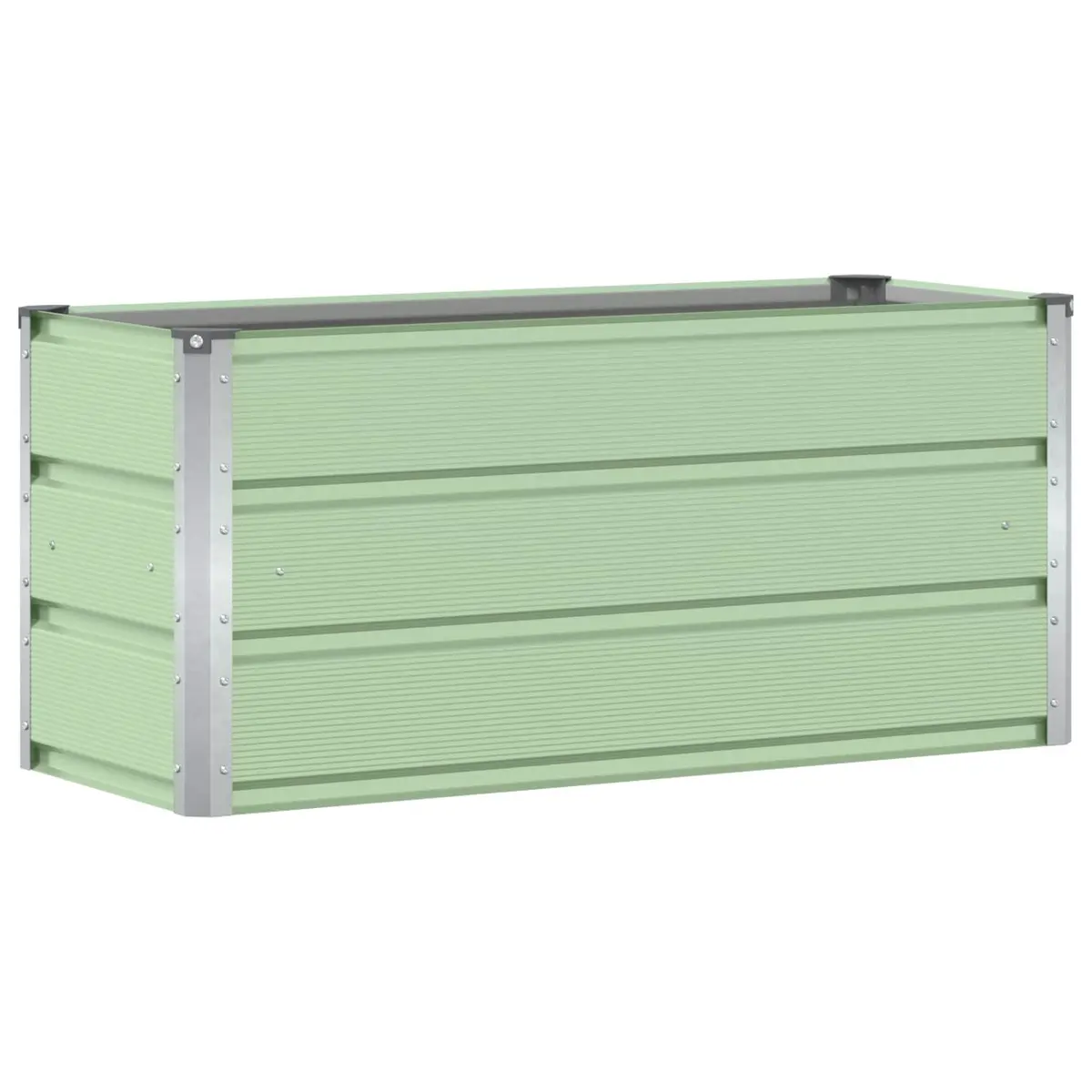 Steel Planter Container Indoor Outdoor Garden Patio Balcony 100 x 40 x 45 cm Green