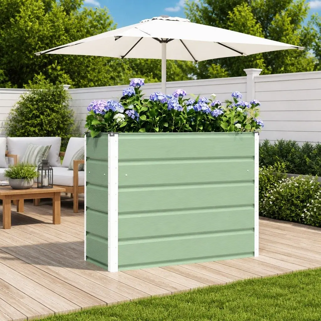 Steel Garden Planter Indoor Outdoor Use Large Pot Container 100x40x75cm
