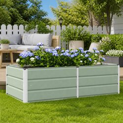Green Steel Garden Planter 160x80x45cm Modern Outdoor Indoor Plant Container Box