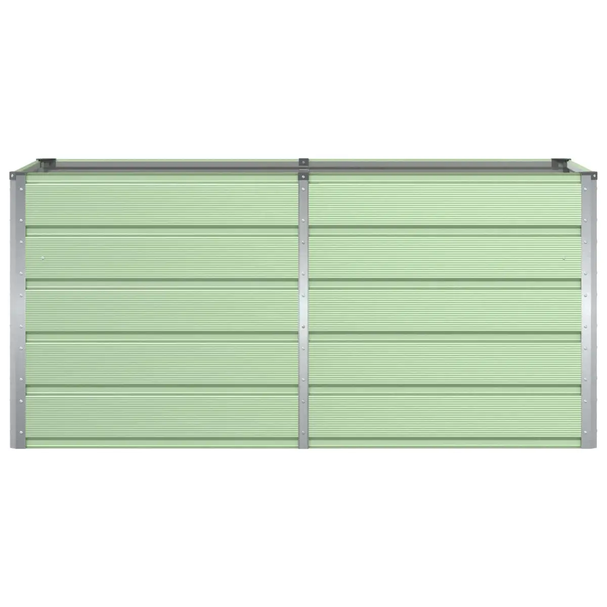 Steel Garden Planter Indoor Outdoor 160x80x75cm Modern Plant Container Green