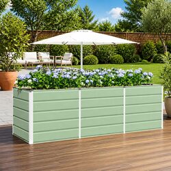 Large Steel Garden Planter Box 240cm Modern Outdoor Indoor Plant Container