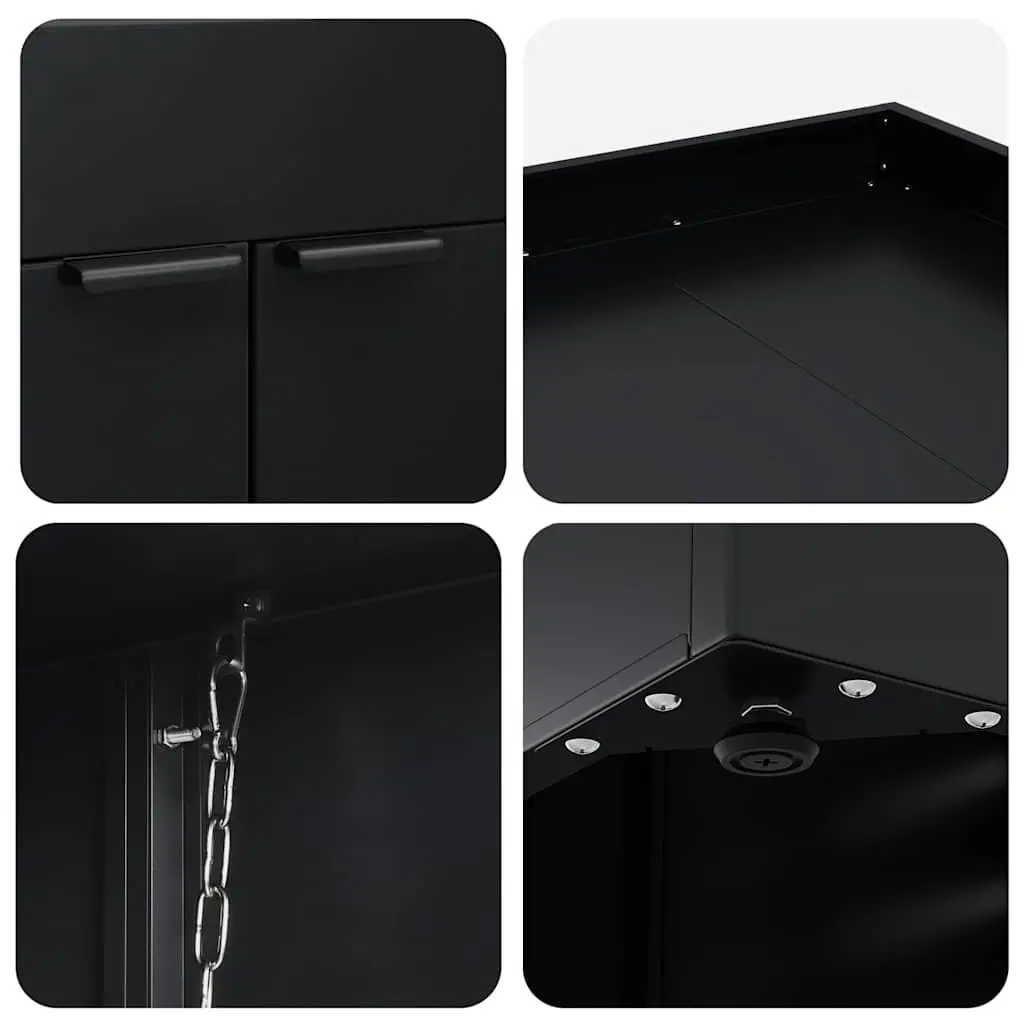 Wheelie Bin Storage Unit for Outdoor Garden Single 240L with Planter Roof