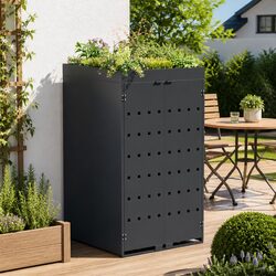 Wheelie Bin Storage for Single 240L Container with Planter Roof