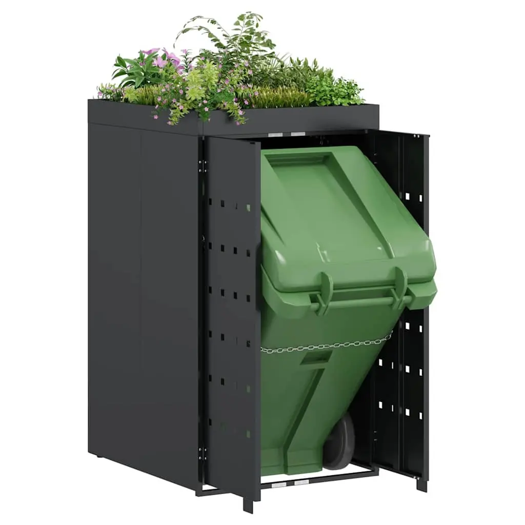Wheelie Bin Storage for Outdoor Gardens and Terraces Single 240L Planter Roof Anthracite