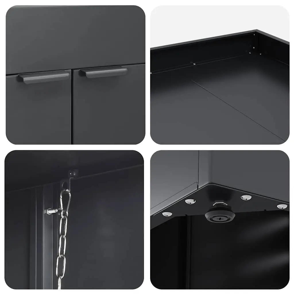 Wheelie Bin Storage for Outdoor Gardens and Terraces Single 240L Planter Roof Anthracite