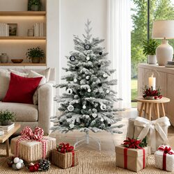 40-Piece Black and White Christmas Baubles - Specifications Inside