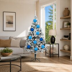 Detailed Specs for XXL Blue Christmas Baubles - Set of 3