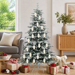 Specifications of Gold Plastic Pine Cone Ball Ornaments - 40 Count