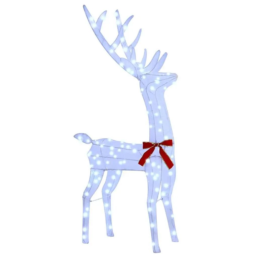 Reindeer Family Indoor Outdoor Decoration 3 Piece Fabric LED Cool White