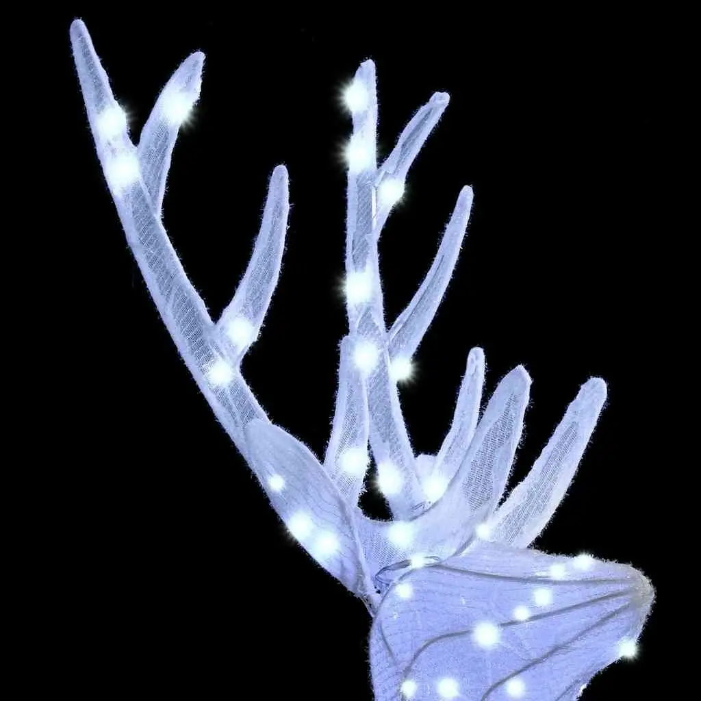 Reindeer Family Indoor Outdoor Decoration 3 Piece Fabric LED Cool White