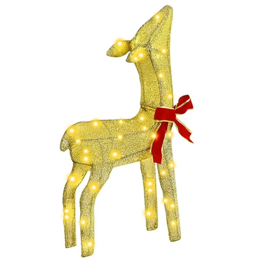 Reindeer Family Holiday Decoration Indoor Outdoor 3 Piece Warm White LED Lights